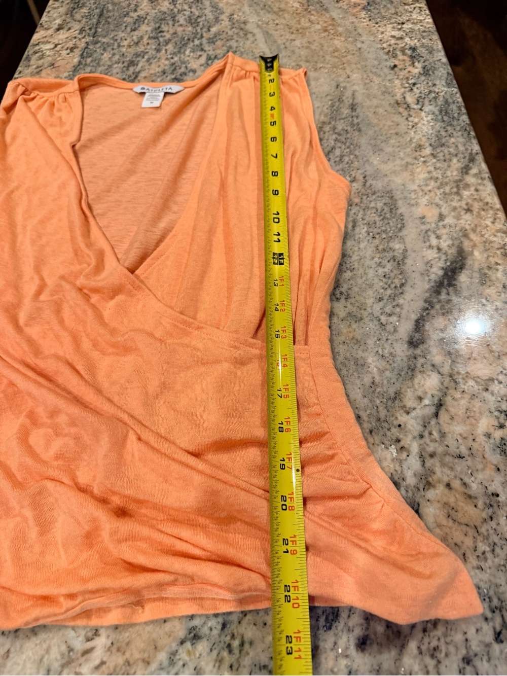 Athleta Tangerine Sleeveless Crossover V-Neck Tank Top Size Medium Soft Stretch - Picture 4 of 7